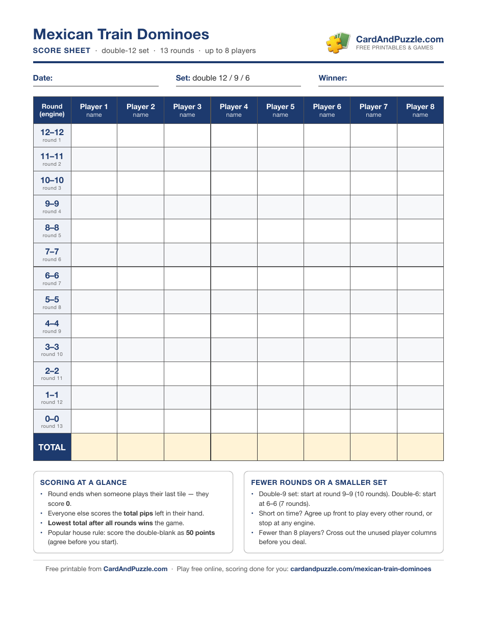 Preview of Score Sheet